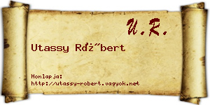 Utassy Róbert névjegykártya